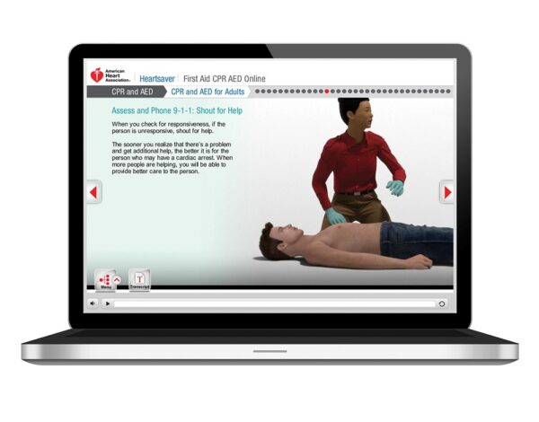 AHA Heartsaver First Aid CPR AED Online - RCHS Online Store